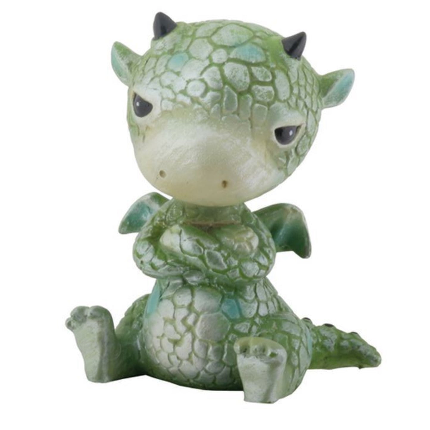 Mythical Green Sulky Baby Dragon Fantasy Figurine 2.75 inch