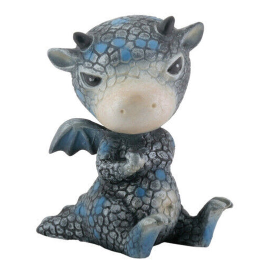 Mythical Vicious Baby Dragon Sitting Fantasy Figurine 2.75 inch
