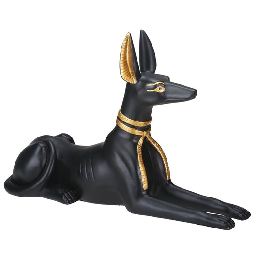 Large Sitting Anubis Ancient Egyptian God of the Afterlife Figurine Egypt 10 x 6.5 inches