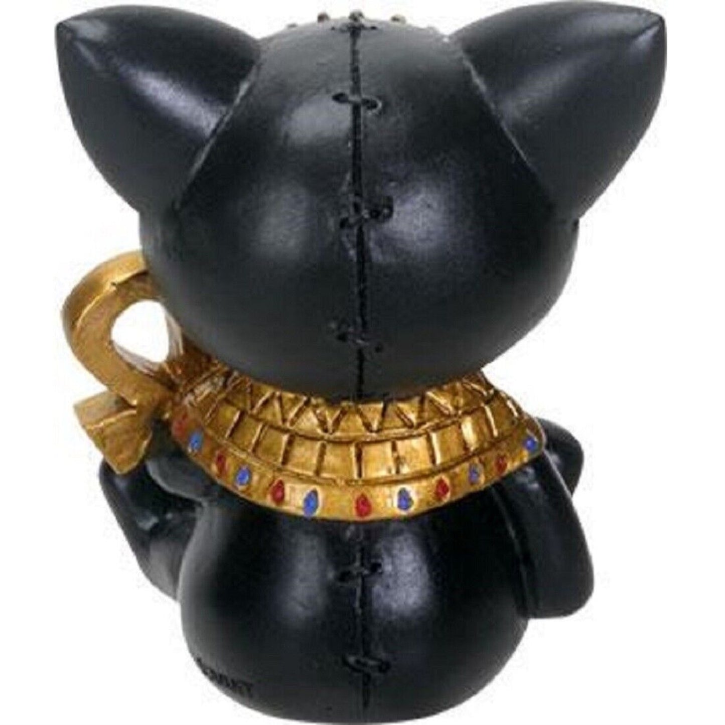 Furrybones Bastet Skeleton in Egyptian Costume Carrying an Ankh Figurine