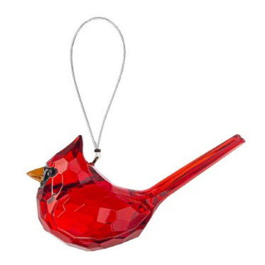 Red Elegant Cardinal Acrylic Christmas Tree Ornament