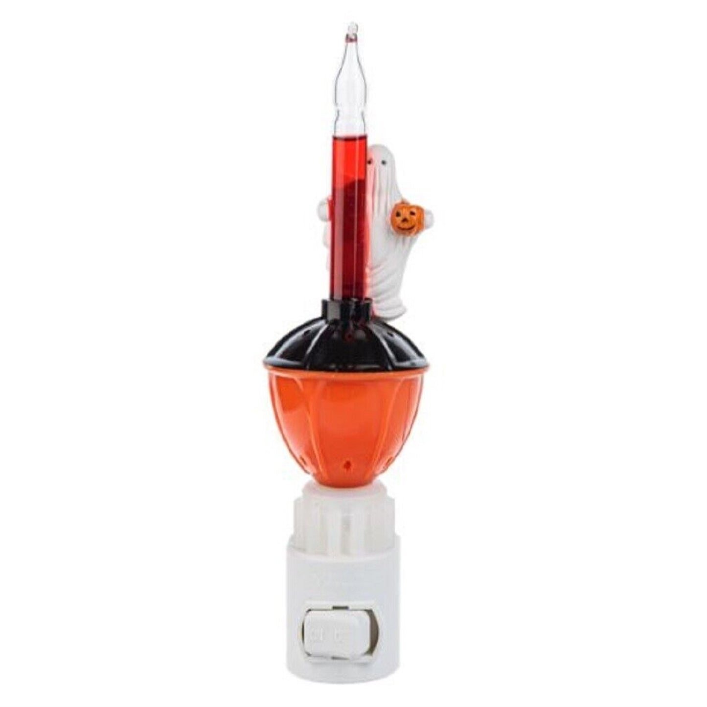 Ganz Ghost with Pumpkin Bubble Plug in Night Light 6.5 Inch