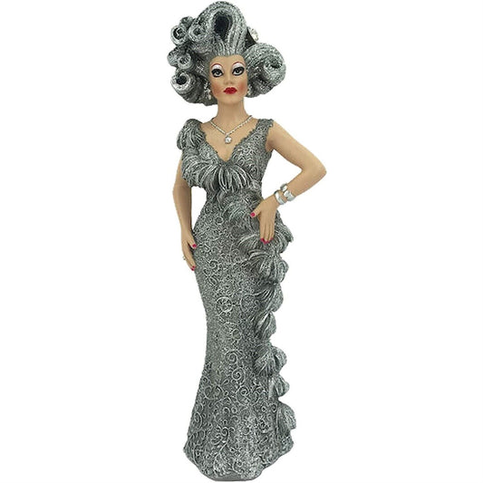 December Diamonds 55-55250 Lady Di Amond What A Drag Drag Queen Ornament or Figurine 8 Inches