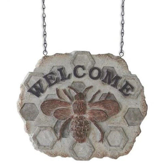 K&K Interiors Welcome Honeycomb with Bee Arrow Replacement Sign 10 Inch - Arrow Sold Separately