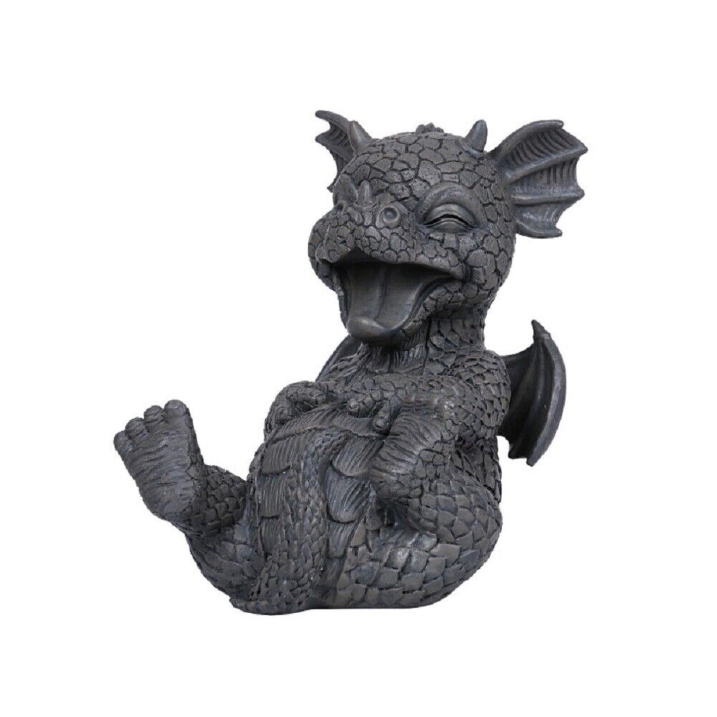 Laugh Out Loud LOL Dragon Outdoor Garden Statue Decoration 8 x 8 inch