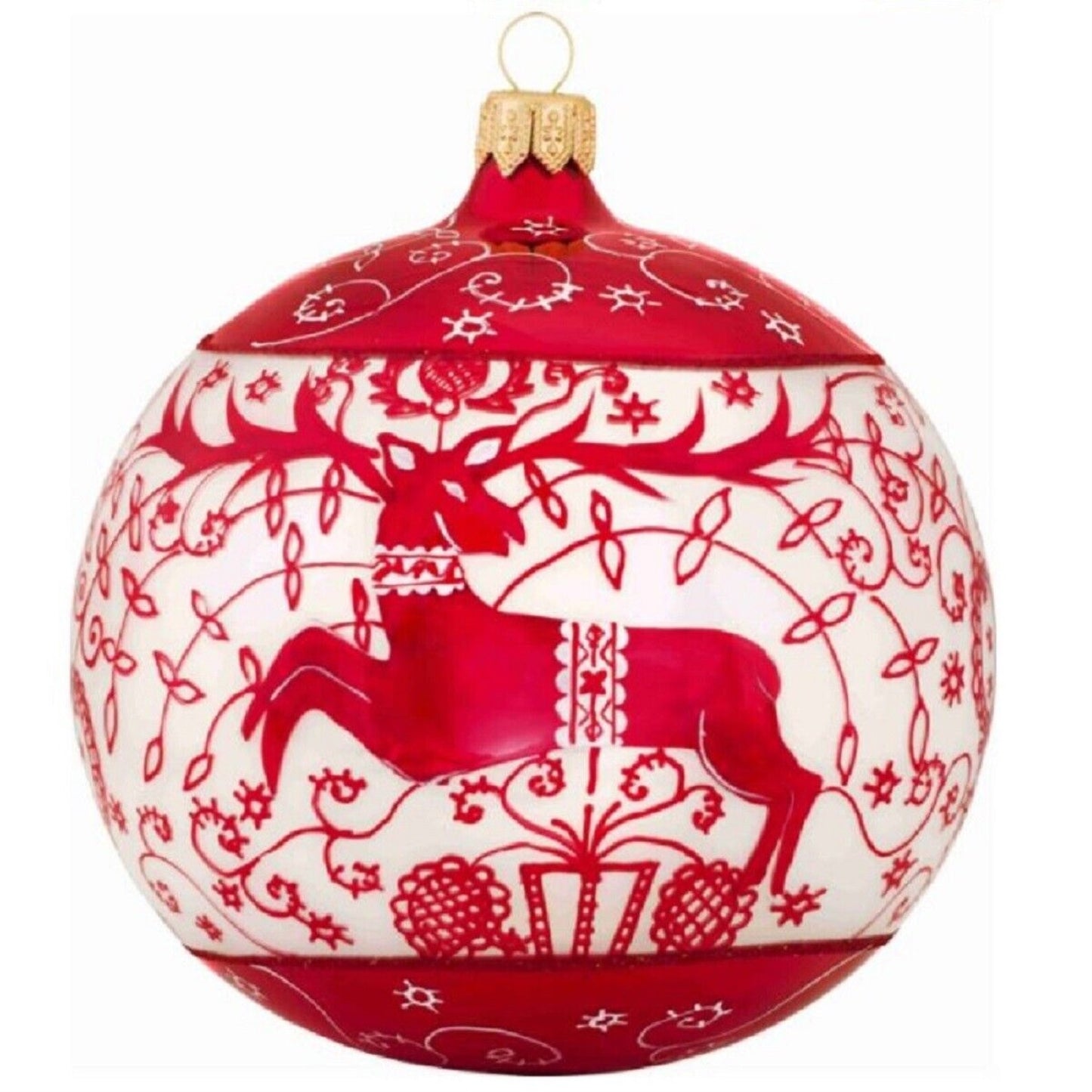 Metzler Brothers Bratislava Folk Art Reflector Ball Polish Christmas Ornament