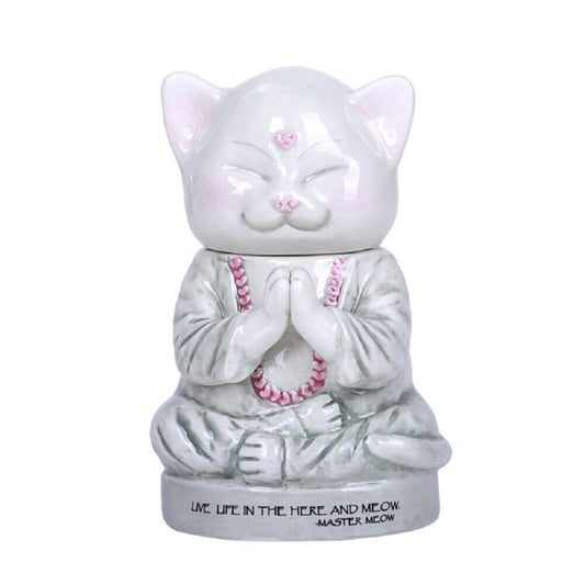Master Meow Meditation Figurine Cotton Box 4.9 inch