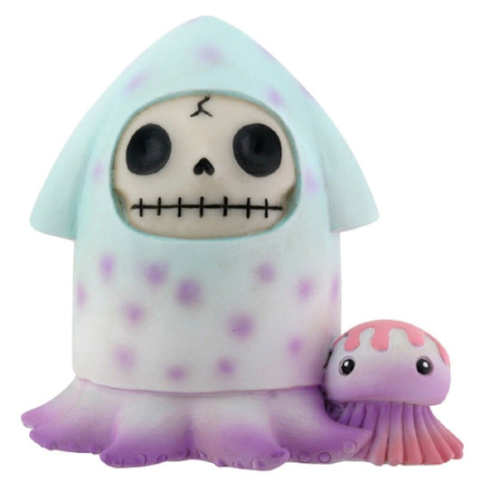 Furrybones Squeed Skeleton in Squid Costume with Jellyfish Friend Figurine
