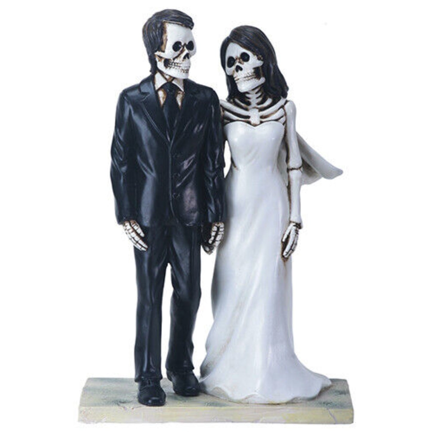 Just Married Skeleton Wedding Couple Day of the Dead Dia de los Muertos Figurine 6.5 inch