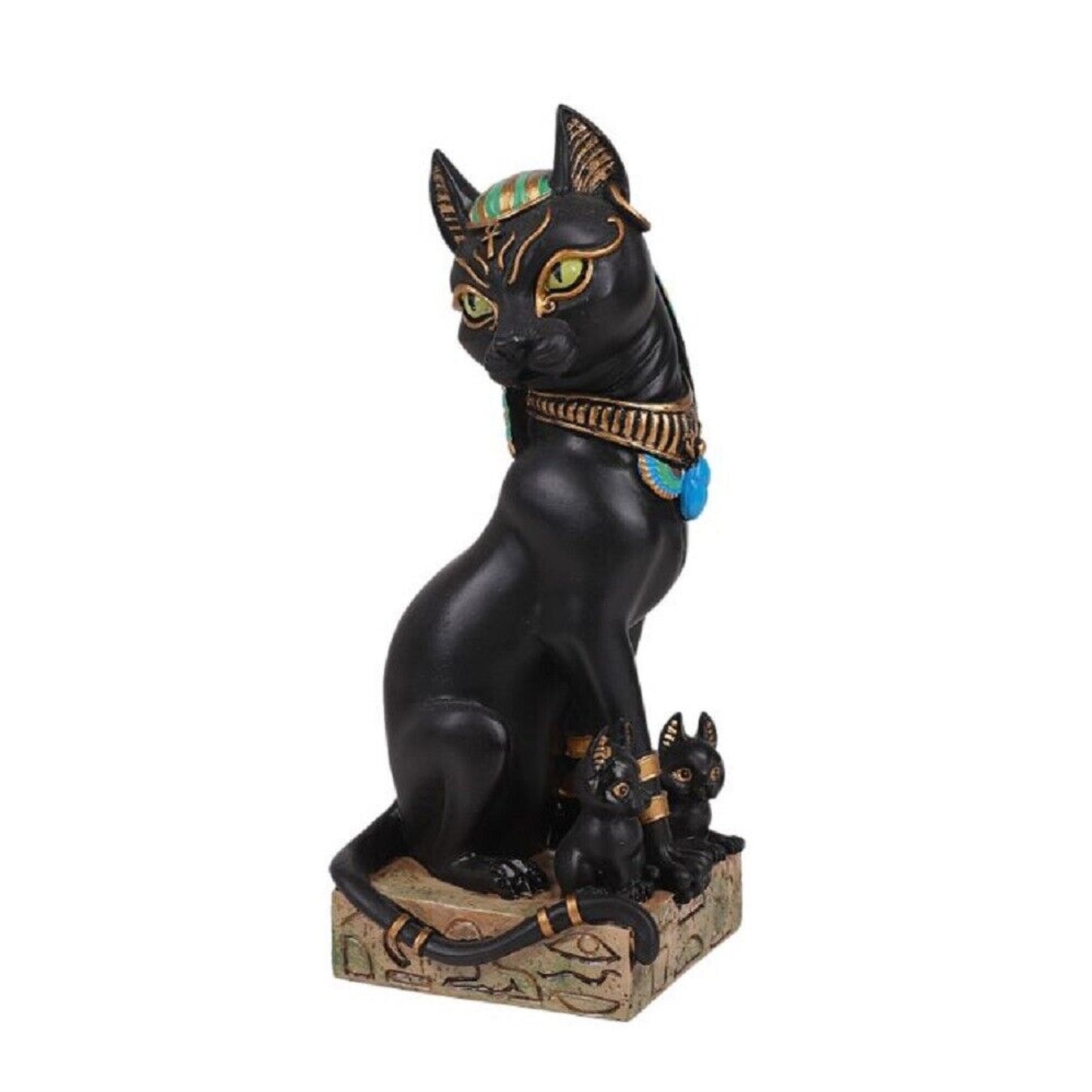 Ancient Egyptian Bastet Sitting Pose Resin Egypt Figurine 8 inch