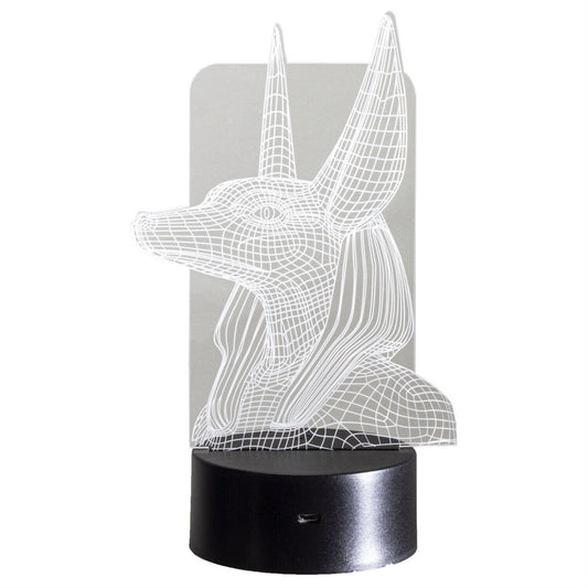 LED Light 3D Ancient Egyptian God Anubis Decorative Sign Home Decor