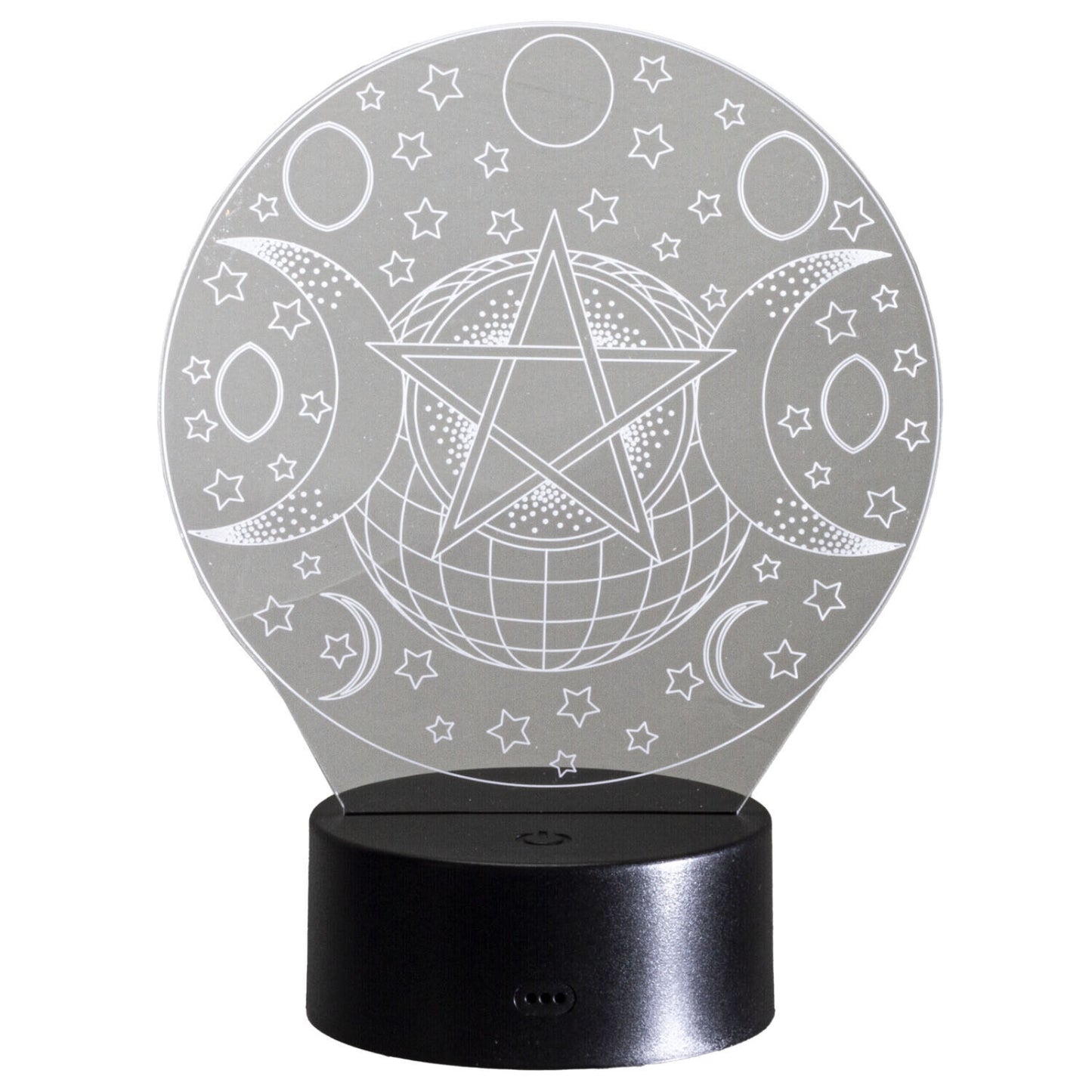 LED Light 3D Triple Moon Wicca Witchcraft Decorative Sign Home Decor