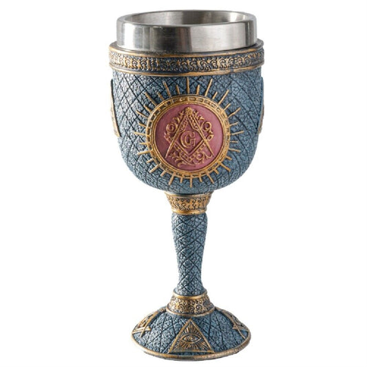 Masonic Goblet Wine Chalice Cup Resin Body Stainless Steel Cup 7 ounce