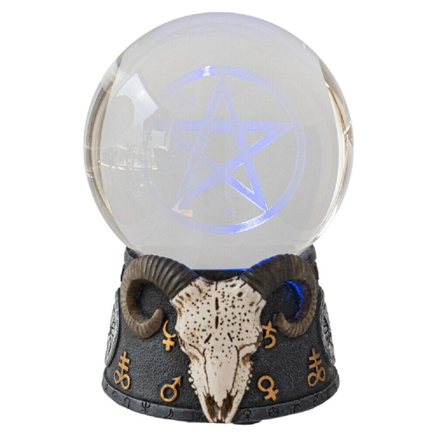 Sigil of Baphomet LED Light Ball Resin Figurine 4.5 inch