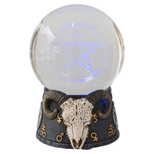 Sigil of Baphomet LED Light Ball Resin Figurine 4.5 inch