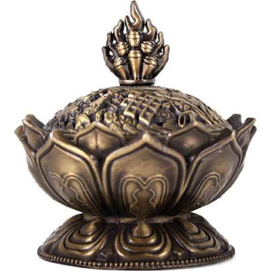 Brass Color Lotus Cone Incense Holder 3.2 inch