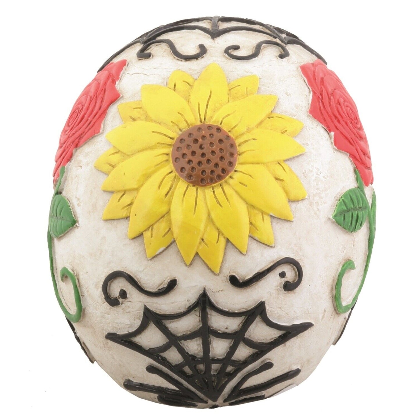 Day of the Dead Tattoo Sugar Skull Head Display Decoration Figurine 3.5 inch