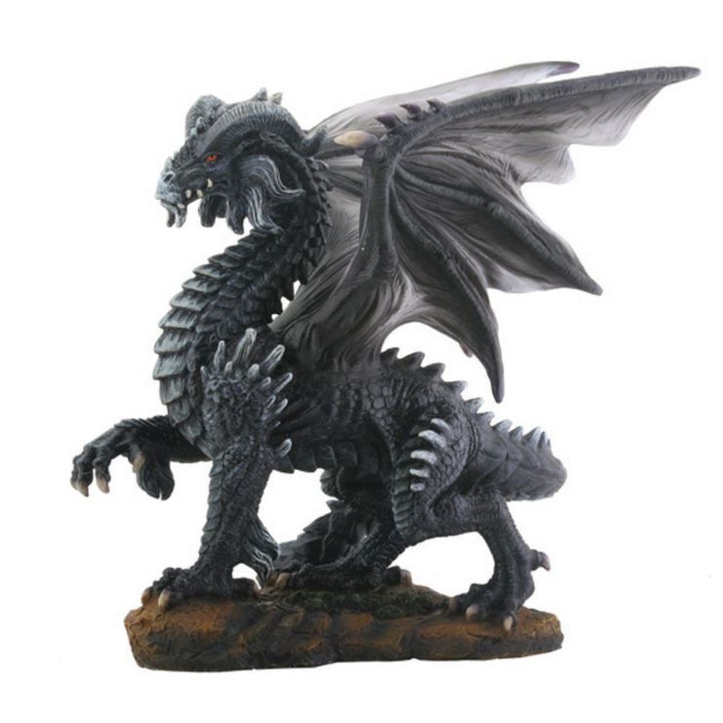 Mythical Black Dark Dragon Fantasy Figurine 7.5 inch
