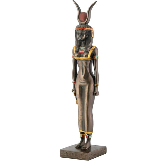 Egyptian Goddess Isis Bronze Colored Resin Statue Figurine Deity God Decoration 8.5 inch