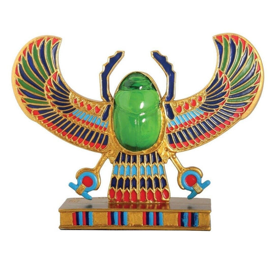Egyptian Winged Scarab Collectible Ancient Egypt Figurine 4.5 x 3.25 inch