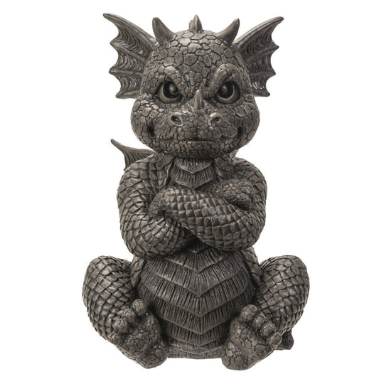 Angry Garden Dragon Resin Outdoor Statue Decoration 10.25 inch Height