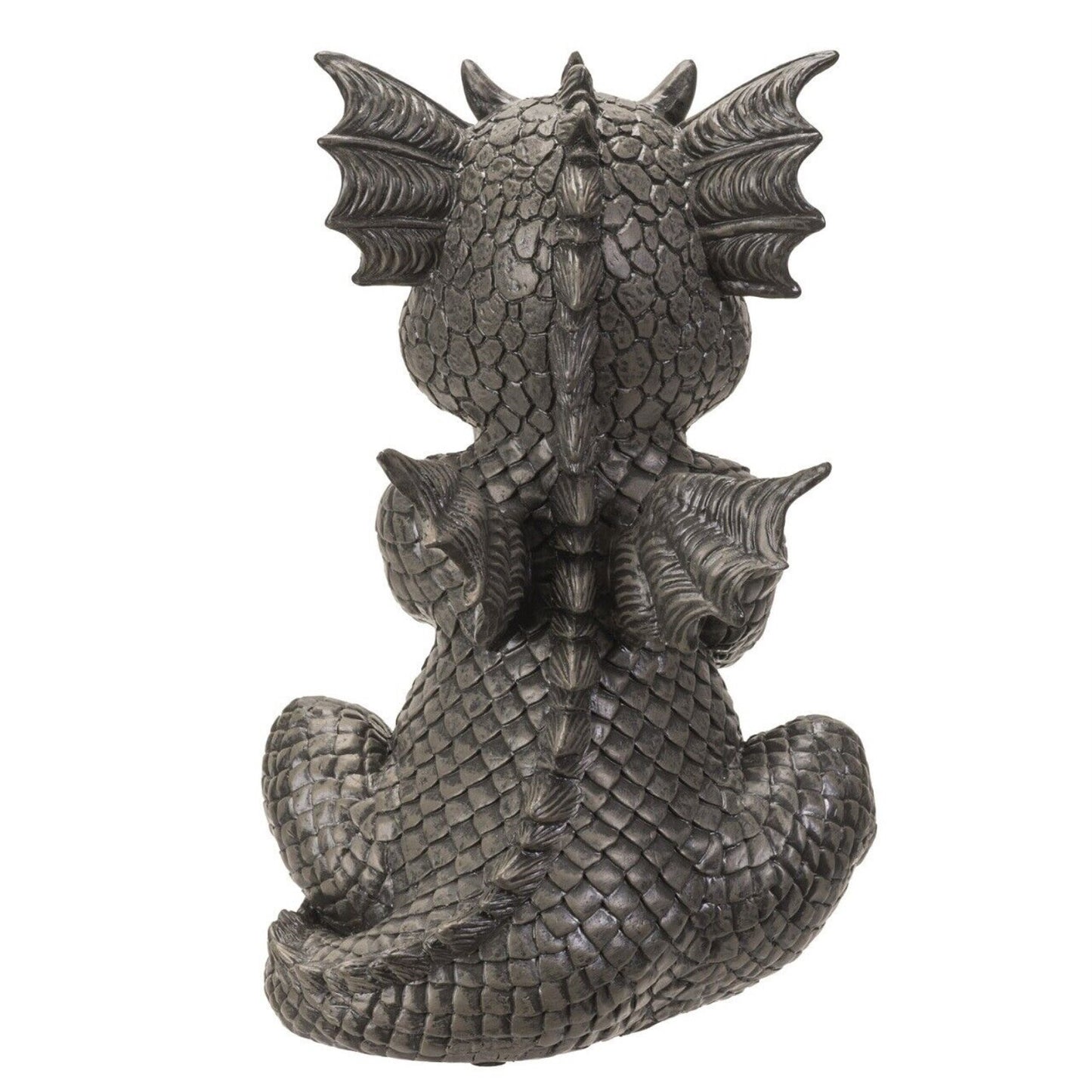 Angry Garden Dragon Resin Outdoor Statue Decoration 10.25 inch Height