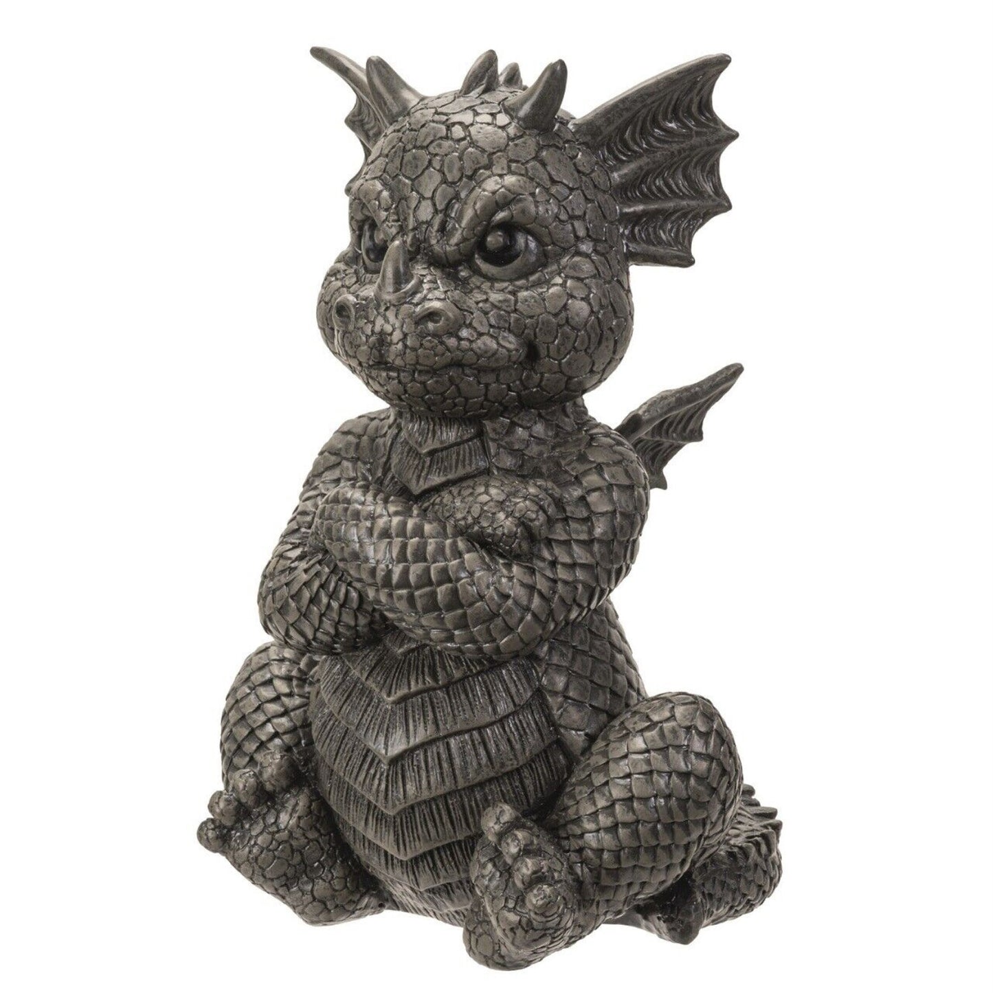 Angry Garden Dragon Resin Outdoor Statue Decoration 10.25 inch Height