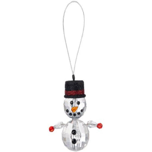Clear Snowman Acrylic Christmas Tree Ornament 2.4 Inch