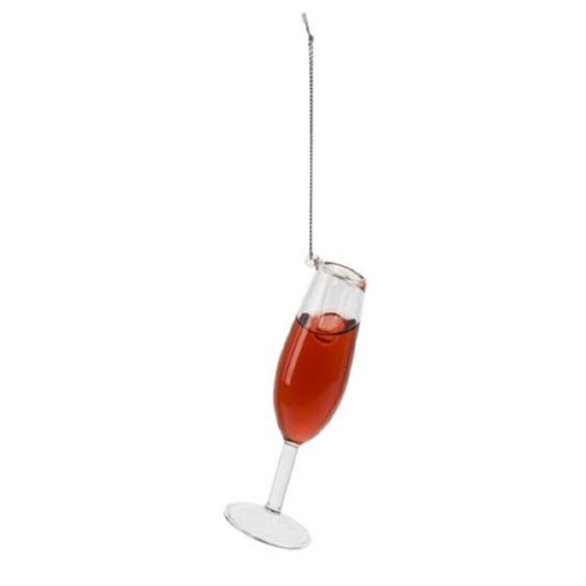 Ganz Prosec Ho Ho Ho Wine Glass Christmas Tree Hanging Ornament