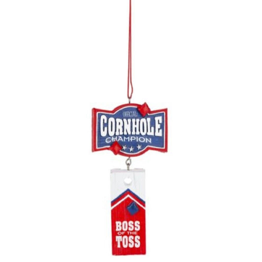 Ganz Cornhole Boss of the Toss Christmas Hanging Ornament 4.75 inch