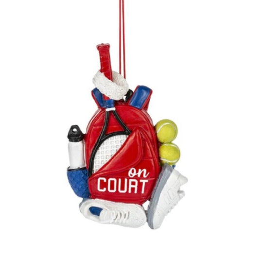 Ganz Tennis Bag Chrismtas Tree Ornament 4.2 Inch Multicolor