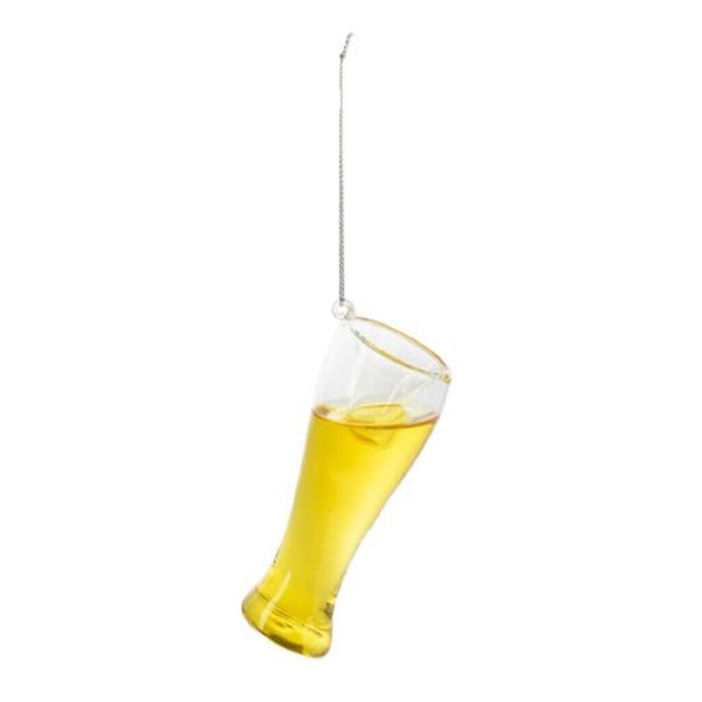 Ganz Yellow Christmas Cheer Beer Glass Christmas Tree Ornament 4 inch