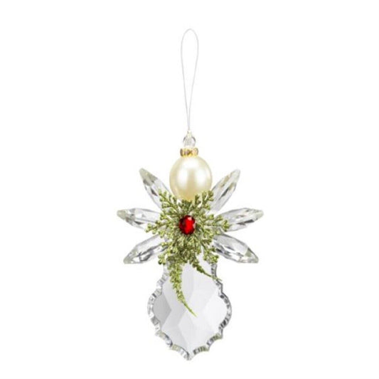 Ganz Pearl Angel Acrylic Christmas Tree Ornament 4.5 inch