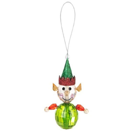 Elf Christmas Tree Acrylic Ornament 3 Inch