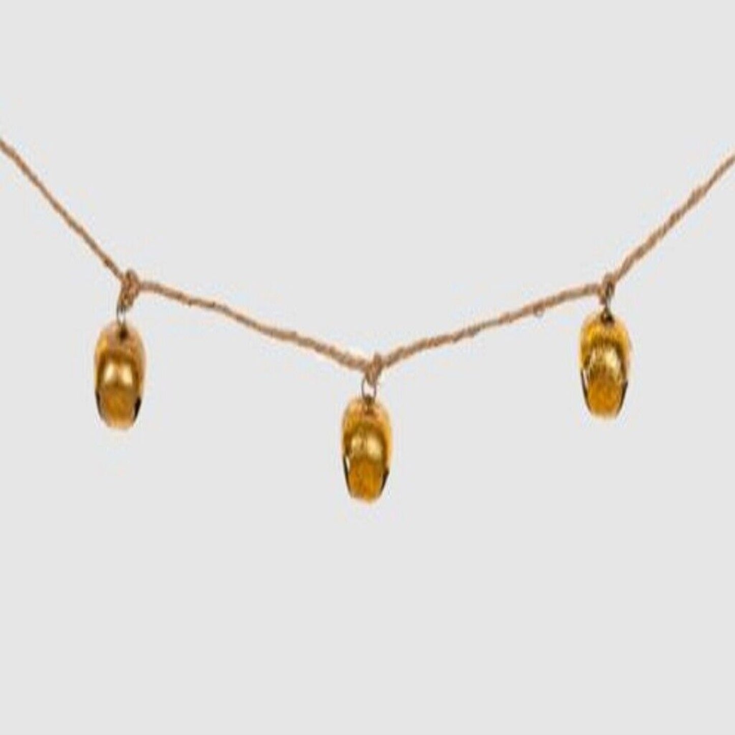 Ganz Gold Jingle Bell Christmas Garland String Metal 5 Feet Long