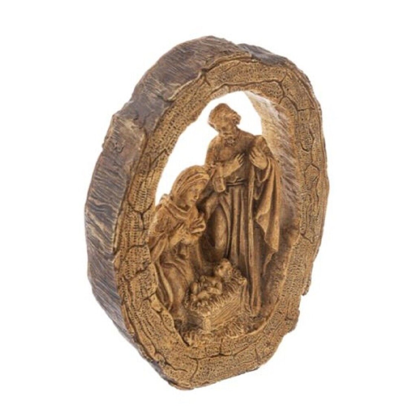 Ganz Brown Log Nativity Christmas Polyresin Figurine Christmas 5 inch