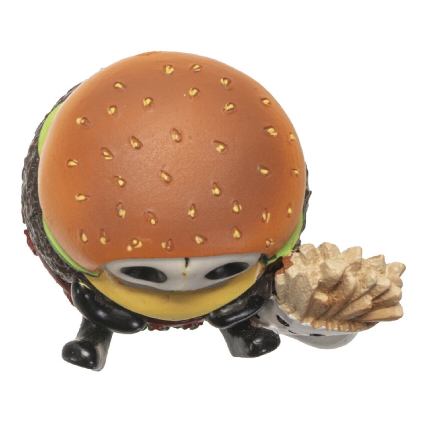 Furrybones Burger and Fry Skeleton in Costume Figurine 3.2 Inch Multicolor