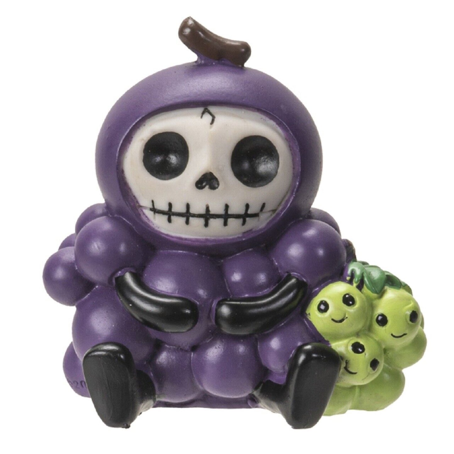 Furrybones Budo Purple Grapes Skeleton in Costume Figurine 3 Inch