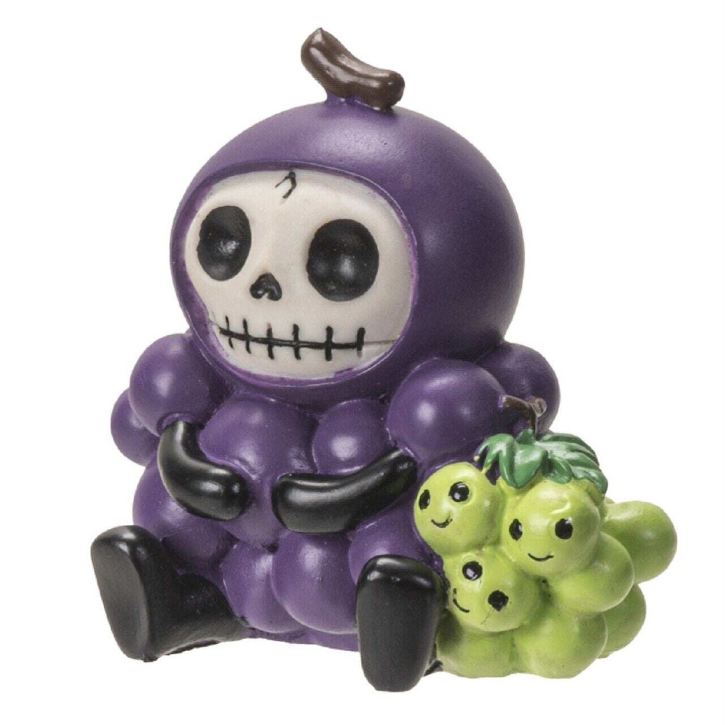 Furrybones Budo Purple Grapes Skeleton in Costume Figurine 3 Inch