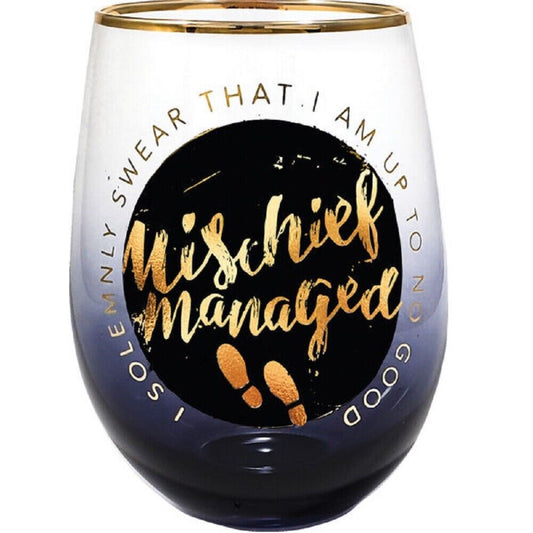 Spoontiques Harry Potter Mischief Managed Stemless Wine Glass 20 ounce