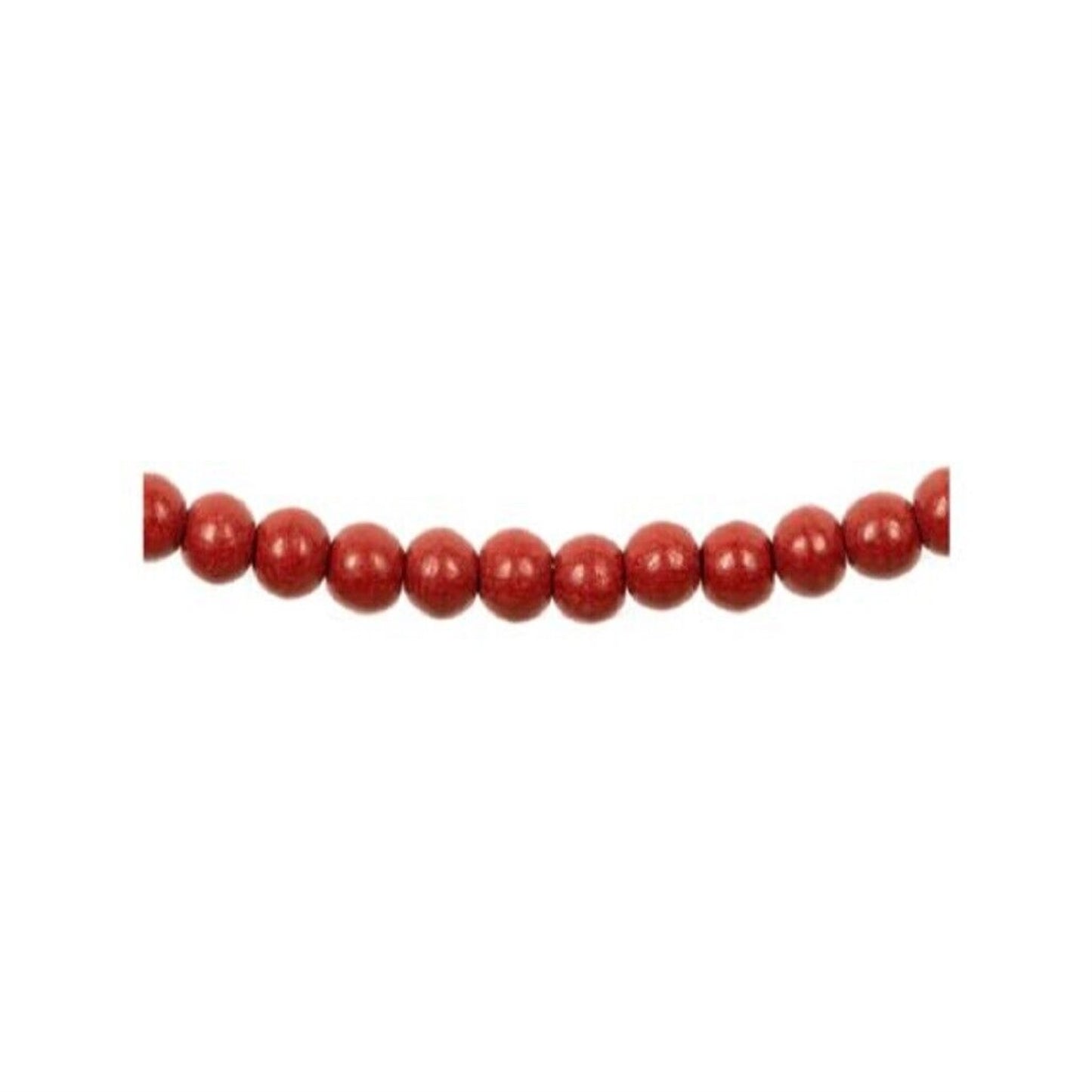 Ganz Oversized Red Wood Beaded Garland Strand 80 Inches Long