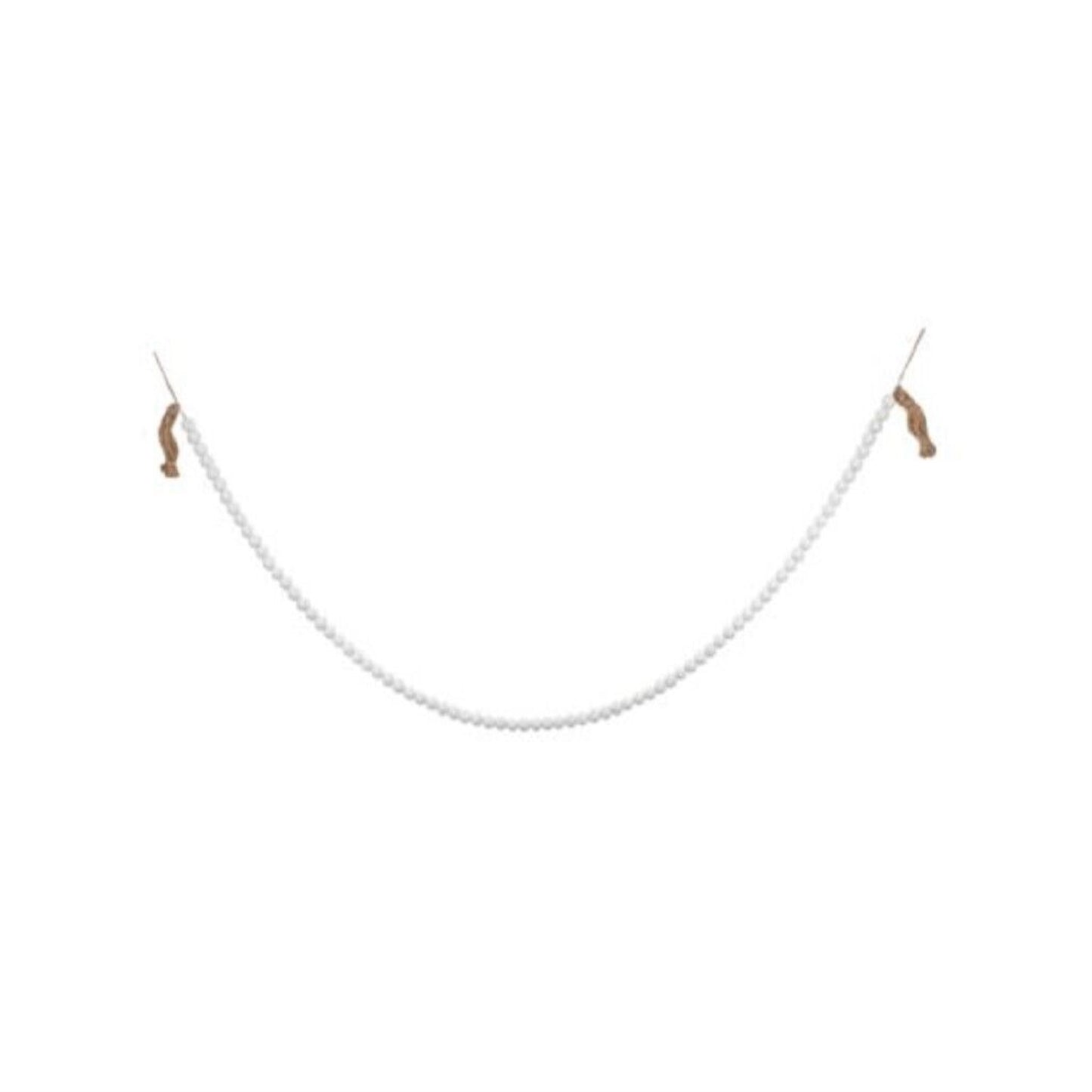 Ganz Oversized White Wood Beaded Garland Stand 80 Inches Long