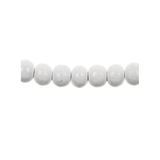 Ganz Oversized White Wood Beaded Garland Stand 80 Inches Long
