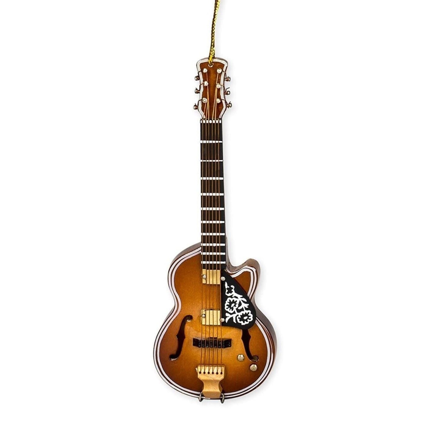 Broadway Gifts F Hole Guitar with Cut Away Christmas Tree Ornament 5 Inches