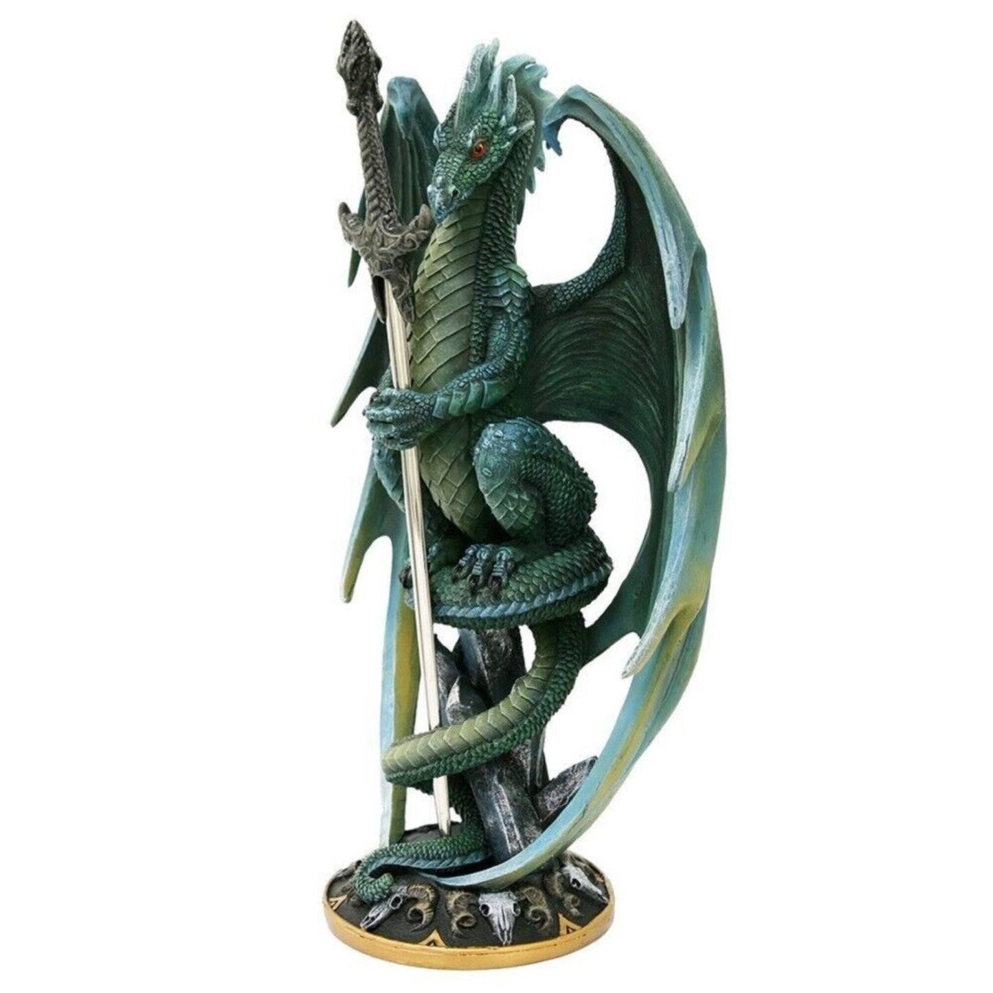 Ruth Thompson Dragonblade Collectible Series Skull Blade Dragon Letter Opener Figurine Decor 8 Inch Tall