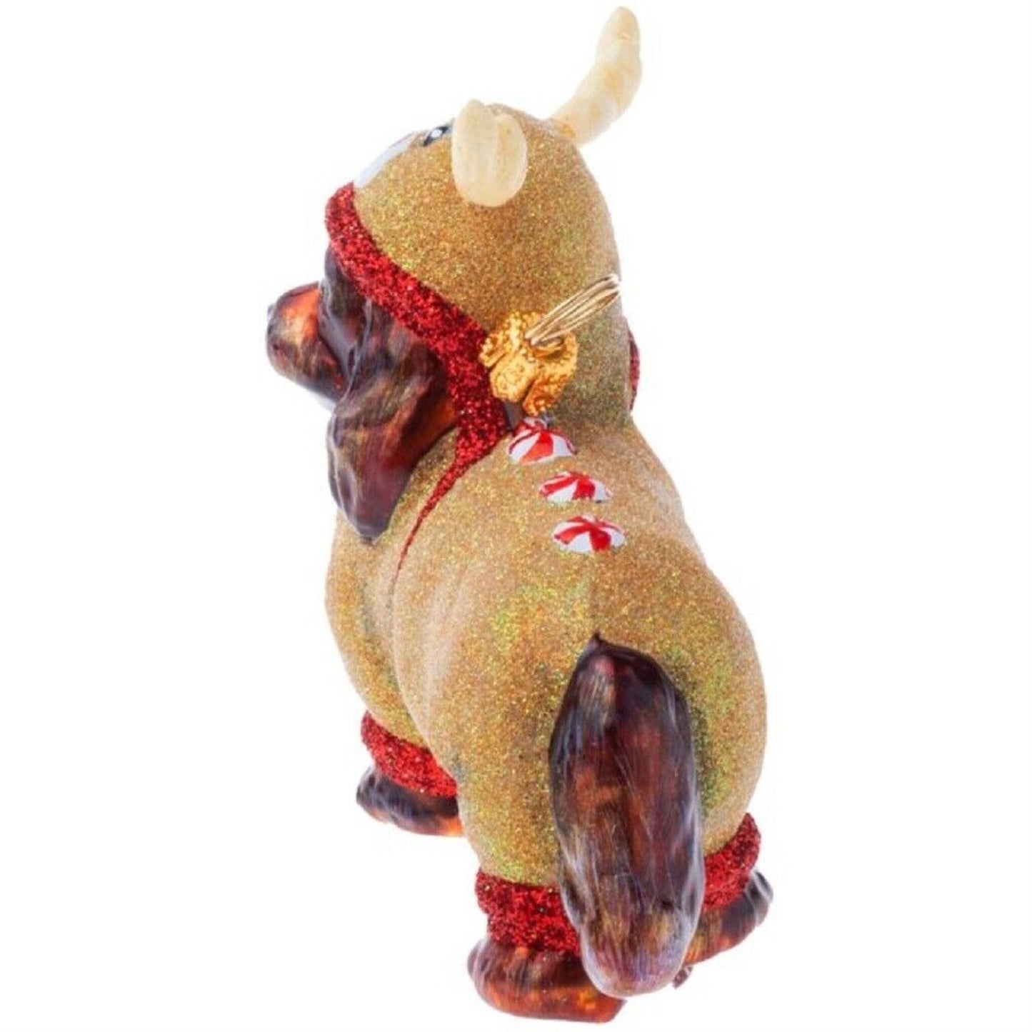 Joy To The World Ruby Cavalier King Charles in Reindeer Pajamas Polish Ornament