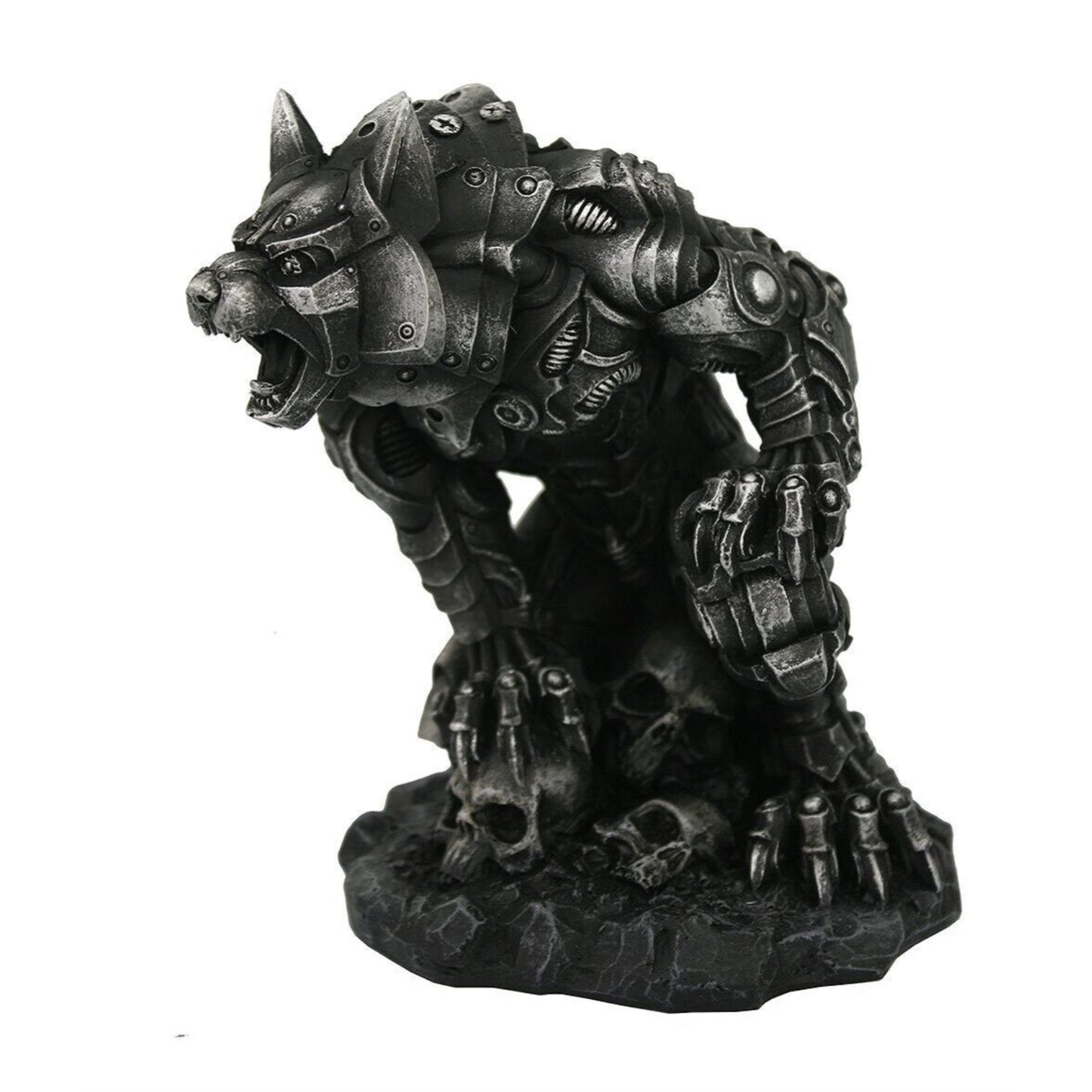 Futuristic Mechanical Steampunk Werewolf Monster Figurine 4.75 inches Tall