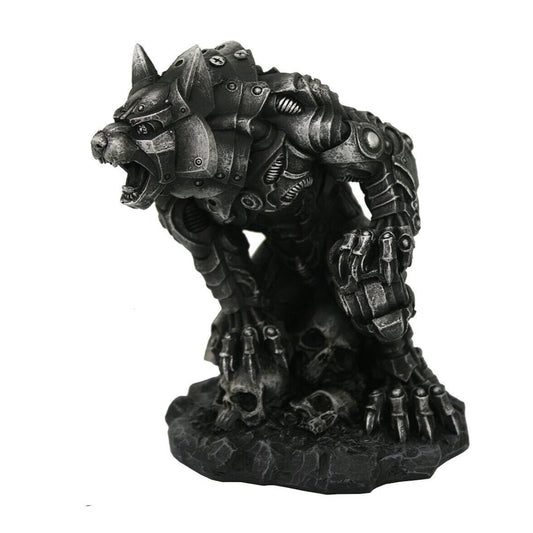 Futuristic Mechanical Steampunk Werewolf Monster Figurine 4.75 inches Tall