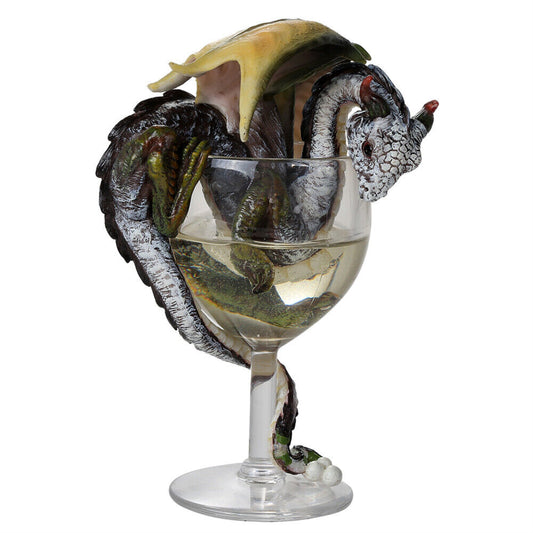 Fantasy White Wine Dragon Figurine Drinks and Dragons Collection by Stanley Morrison 7.25 ...