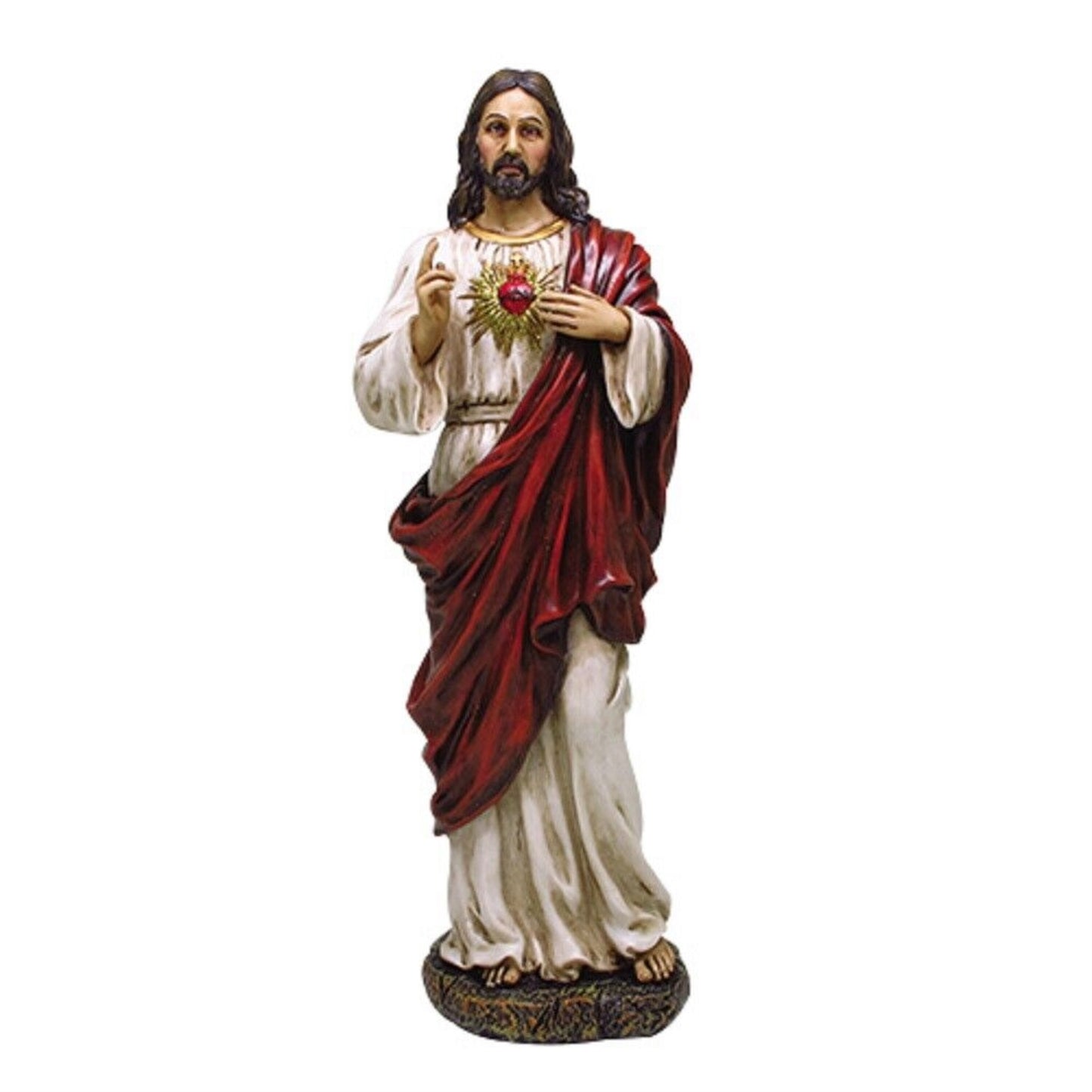 Sacred Heart of Jesus Statue God's Divine Love For Mankind Figurine 11.25 inch
